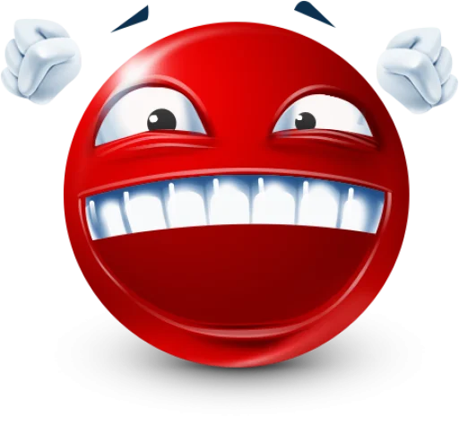 Стикер 44 Red Face Emoji