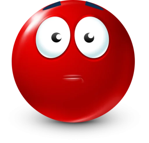 Стикер 11 Red Face Emoji