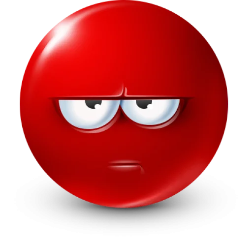 Стикер 24 Red Face Emoji