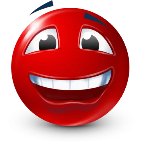 Стикер 41 Red Face Emoji
