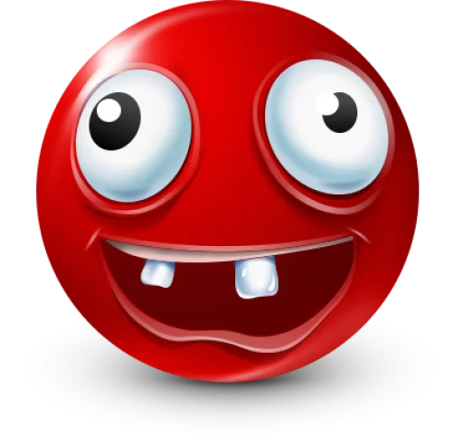 Стикер 50 Red Face Emoji