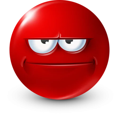 Стикер 25 Red Face Emoji