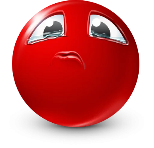 Стикер 20 Red Face Emoji