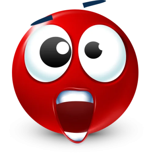 Стикер 23 Red Face Emoji