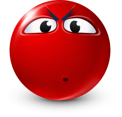 Стикер 29 Red Face Emoji