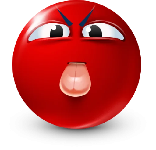 Стикер 27 Red Face Emoji