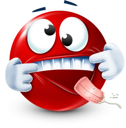 Стикер 58 Red Face Emoji