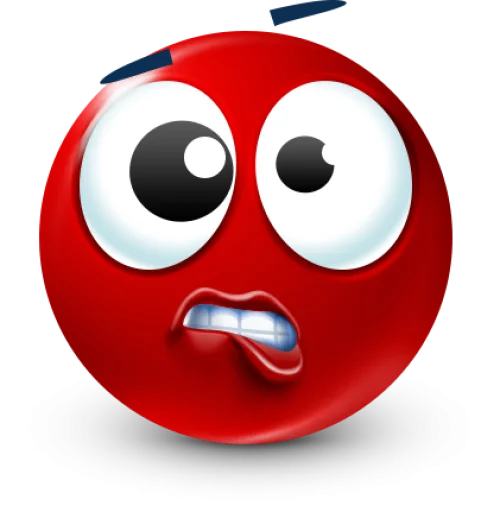 Стикер 36 Red Face Emoji