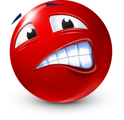 Стикер 42 Red Face Emoji