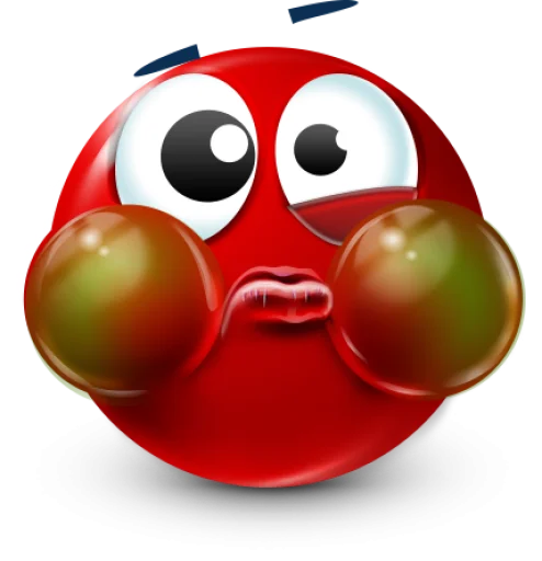 Стикер 43 Red Face Emoji