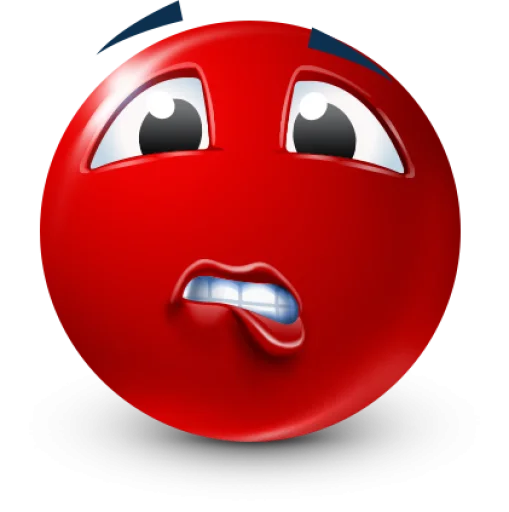 Стикер 33 Red Face Emoji