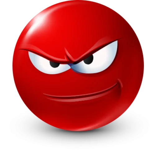 Стикер 13 Red Face Emoji