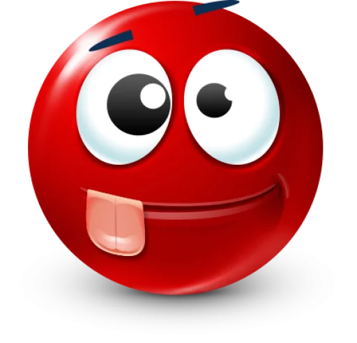 Стикер 15 Red Face Emoji