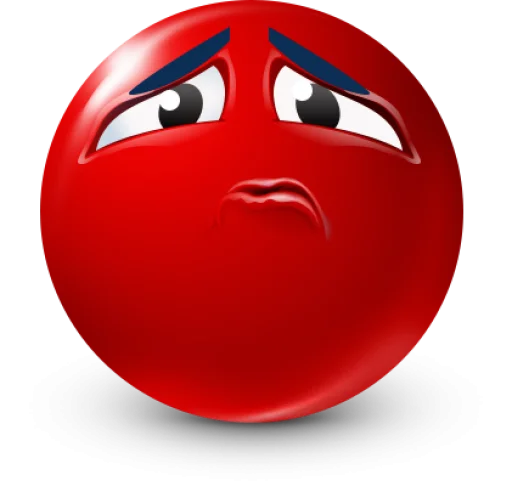 Стикер 19 Red Face Emoji