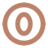 0️⃣ Эмодзи «Буквы в оттенках коричнегого» для Telegram