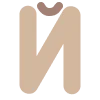 ⚪️ Эмодзи «Буквы в оттенках коричнегого» для Telegram