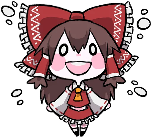 😃 Стикер «Reimu & Cirno are flying!blackencir» для Telegram