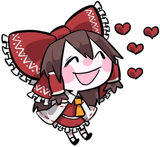 😍 Стикер «Reimu & Cirno are flying!blackencir» для Telegram