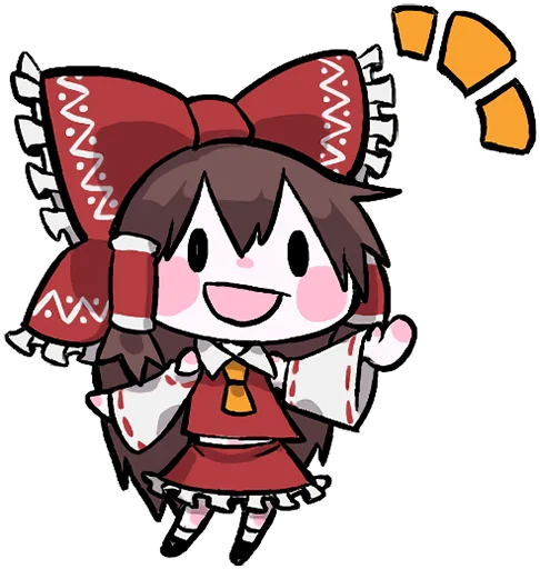 👋 Стикер «Reimu & Cirno are flying!blackencir» для Telegram