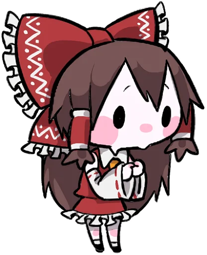😗 Стикер «Reimu & Cirno are flying!blackencir» для Telegram