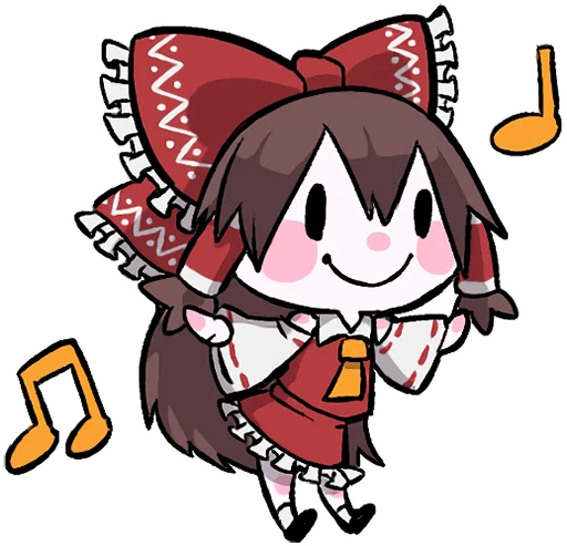 💃 Стикер «Reimu & Cirno are flying!blackencir» для Telegram