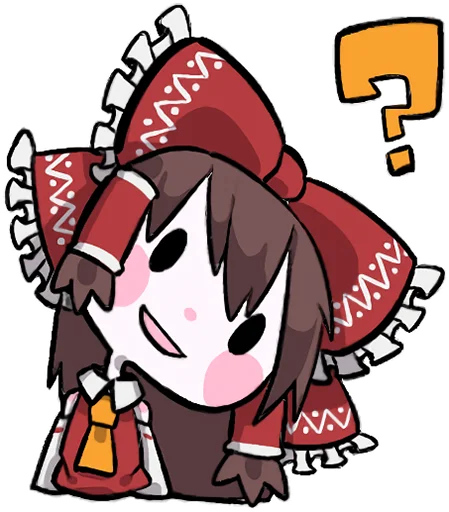 ❔ Стикер «Reimu & Cirno are flying!blackencir» для Telegram