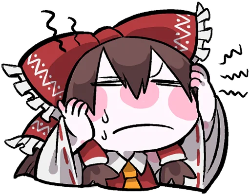 🤕 Стикер «Reimu & Cirno are flying!blackencir» для Telegram