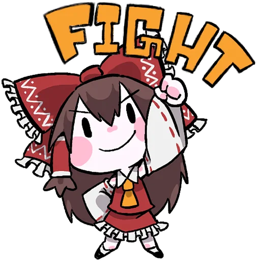 ✊ Стикер «Reimu & Cirno are flying!blackencir» для Telegram