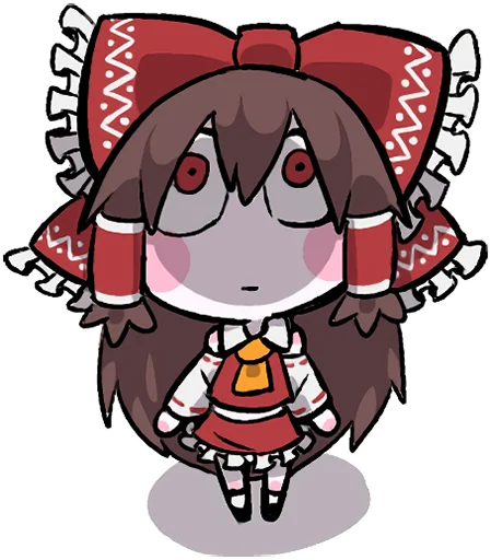 👀 Стикер «Reimu & Cirno are flying!blackencir» для Telegram