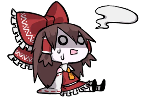 😰 Стикер «Reimu & Cirno are flying!blackencir» для Telegram