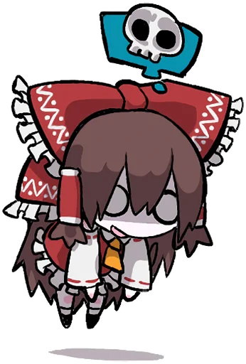 ☠️ Стикер «Reimu & Cirno are flying!blackencir» для Telegram