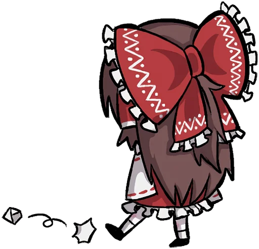 😗 Стикер «Reimu & Cirno are flying!blackencir» для Telegram