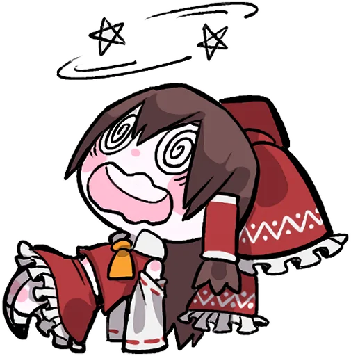 😵 Стикер «Reimu & Cirno are flying!blackencir» для Telegram