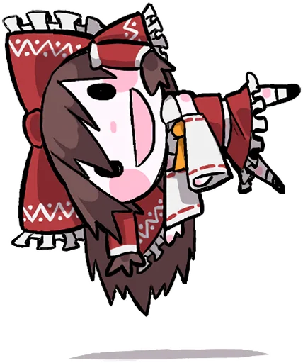 😗 Стикер «Reimu & Cirno are flying!blackencir» для Telegram