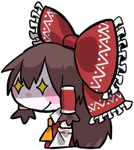 😈 Стикер «Reimu & Cirno are flying!blackencir» для Telegram
