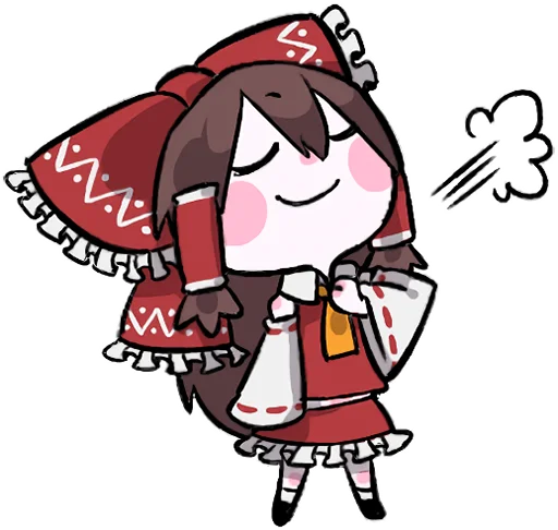 😤 Стикер «Reimu & Cirno are flying!blackencir» для Telegram