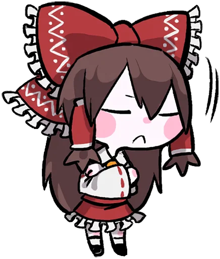 👍 Стикер «Reimu & Cirno are flying!blackencir» для Telegram