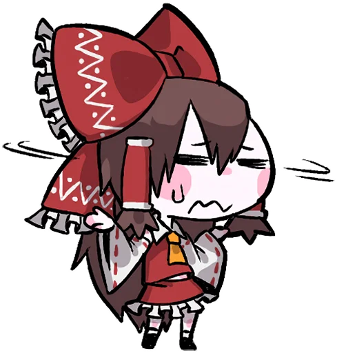 👎 Стикер «Reimu & Cirno are flying!blackencir» для Telegram