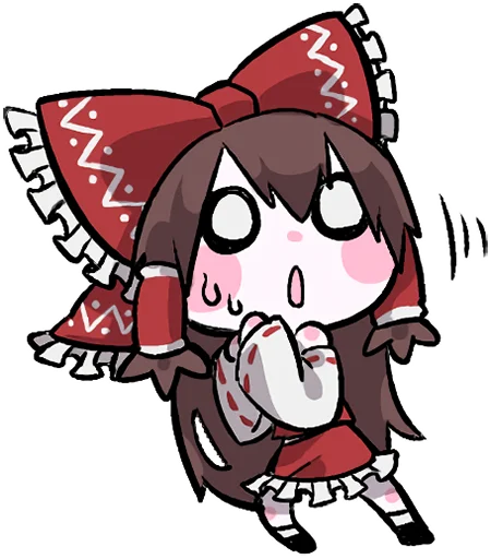 😨 Стикер «Reimu & Cirno are flying!blackencir» для Telegram