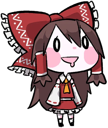 🤤 Стикер «Reimu & Cirno are flying!blackencir» для Telegram