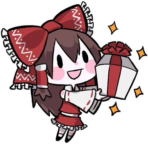 📦 Стикер «Reimu & Cirno are flying!blackencir» для Telegram