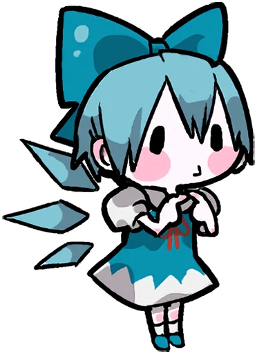👉 Стикер «Reimu & Cirno are flying!blackencir» для Telegram