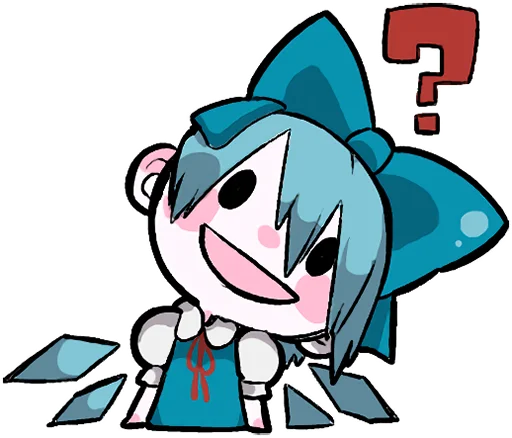 ❓ Стикер «Reimu & Cirno are flying!blackencir» для Telegram