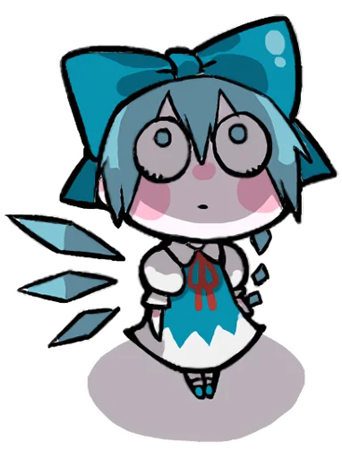 👀 Стикер «Reimu & Cirno are flying!blackencir» для Telegram