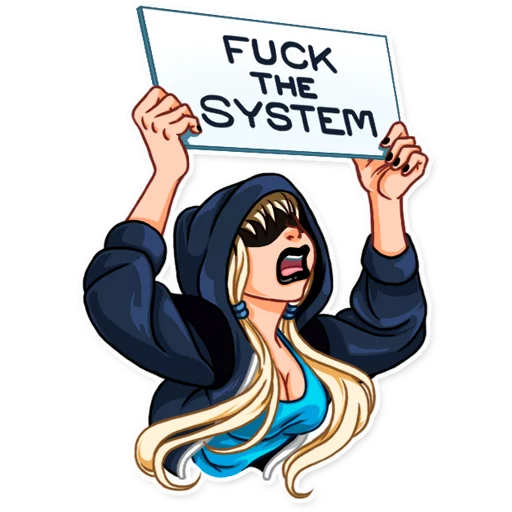 Стикер 11 Resistance Girl
