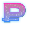 💷 Эмодзи «Фиолетово - синие буквы» для Telegram