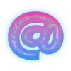 🌀 Эмодзи «Фиолетово - синие буквы» для Telegram
