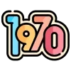Стикер 40 Ретро