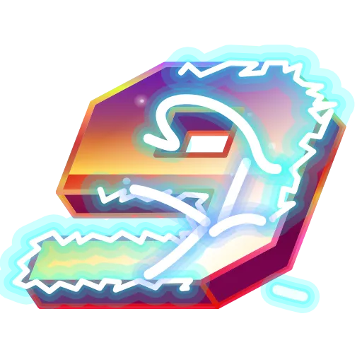 Стикер 35 Retro Font Emoji