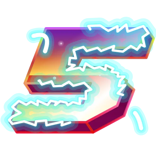 Стикер 31 Retro Font Emoji